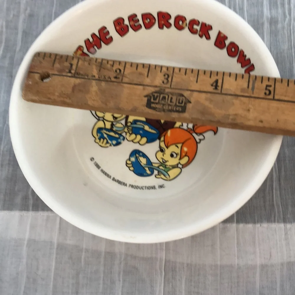 Vintage Flintstones Pebbles plastic cup & bowl & Barney & Dino water squirters - Picture 14 of 16